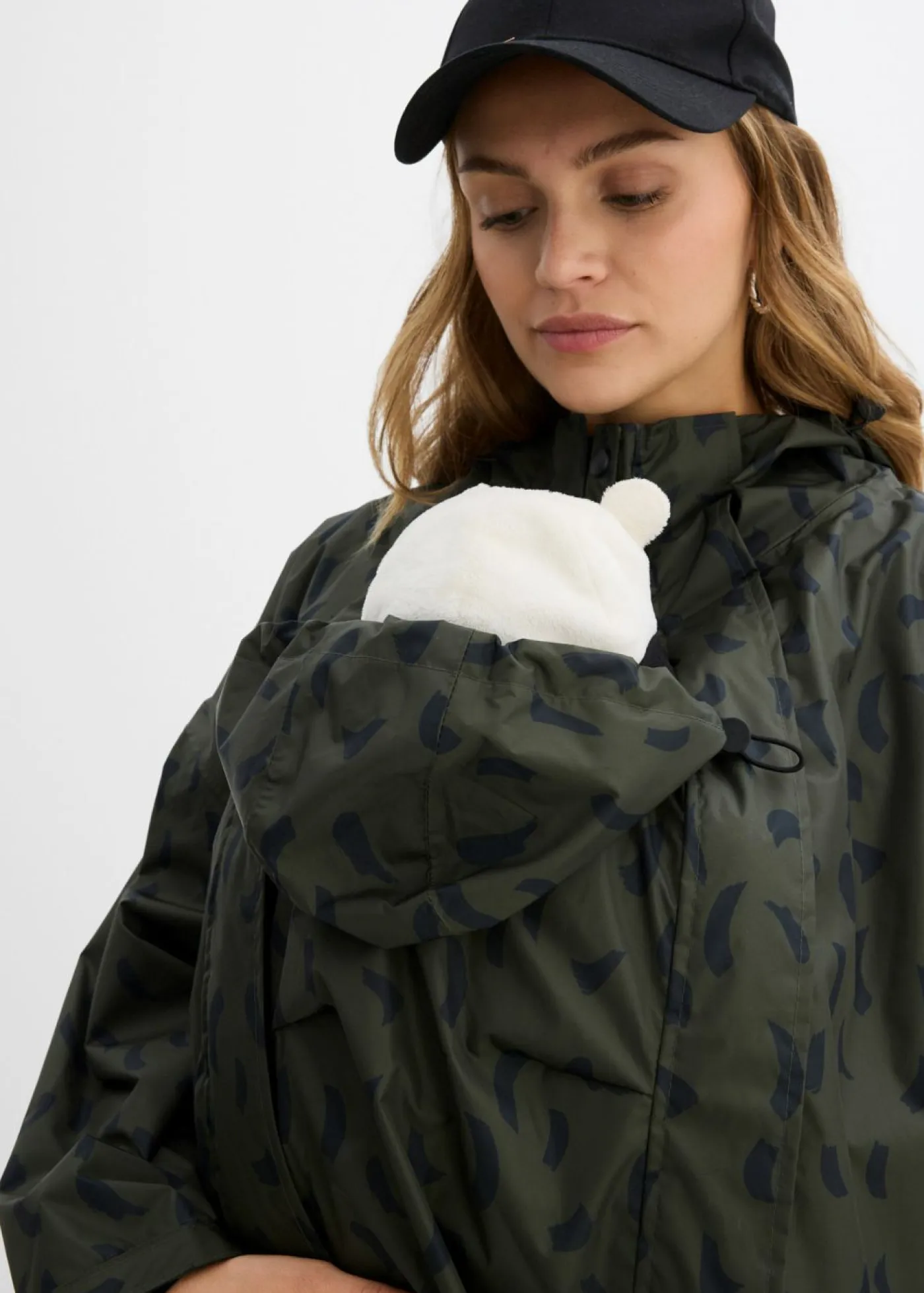 Hot Capa impermeable premamá 3 en 1 con inserto de porteo y bolsa Mujer Premamá