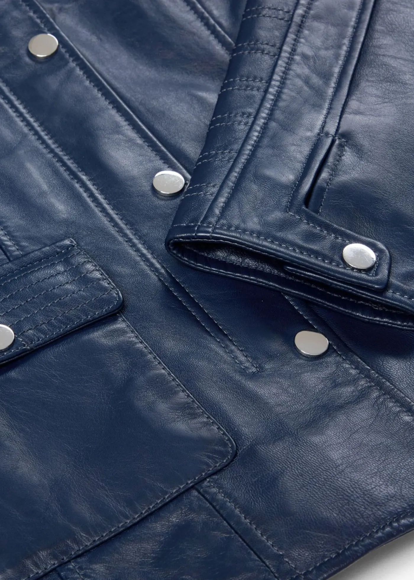 Cazadora de cuero en napa de cordero Mujer Premium|Chaquetas Y Abrigos