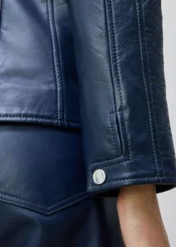 Cazadora de cuero en napa de cordero Mujer Premium|Chaquetas Y Abrigos