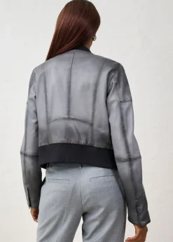 Online Cazadora de cuero en napa de cordero Mujer Chaquetas Y Abrigos