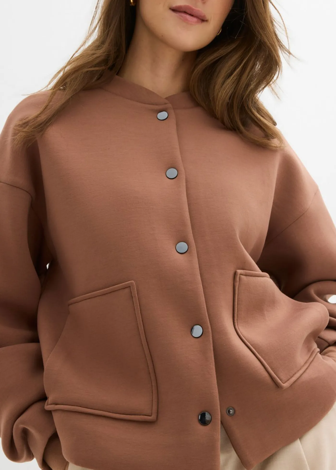 Cazadora de neopreno cómodo Mujer Esenciales|Chaquetas Y Abrigos