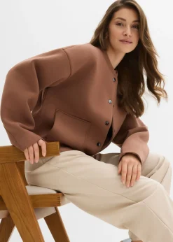 Cazadora de neopreno cómodo Mujer Esenciales|Chaquetas Y Abrigos