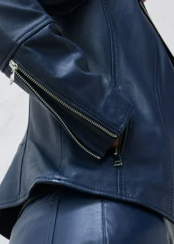 Cazadora motera de napa Mujer Premium|Chaquetas Y Abrigos