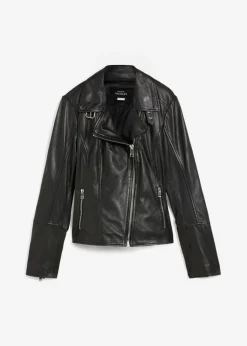 Online Cazadora motera de napa Mujer Premium|Chaquetas Y Abrigos