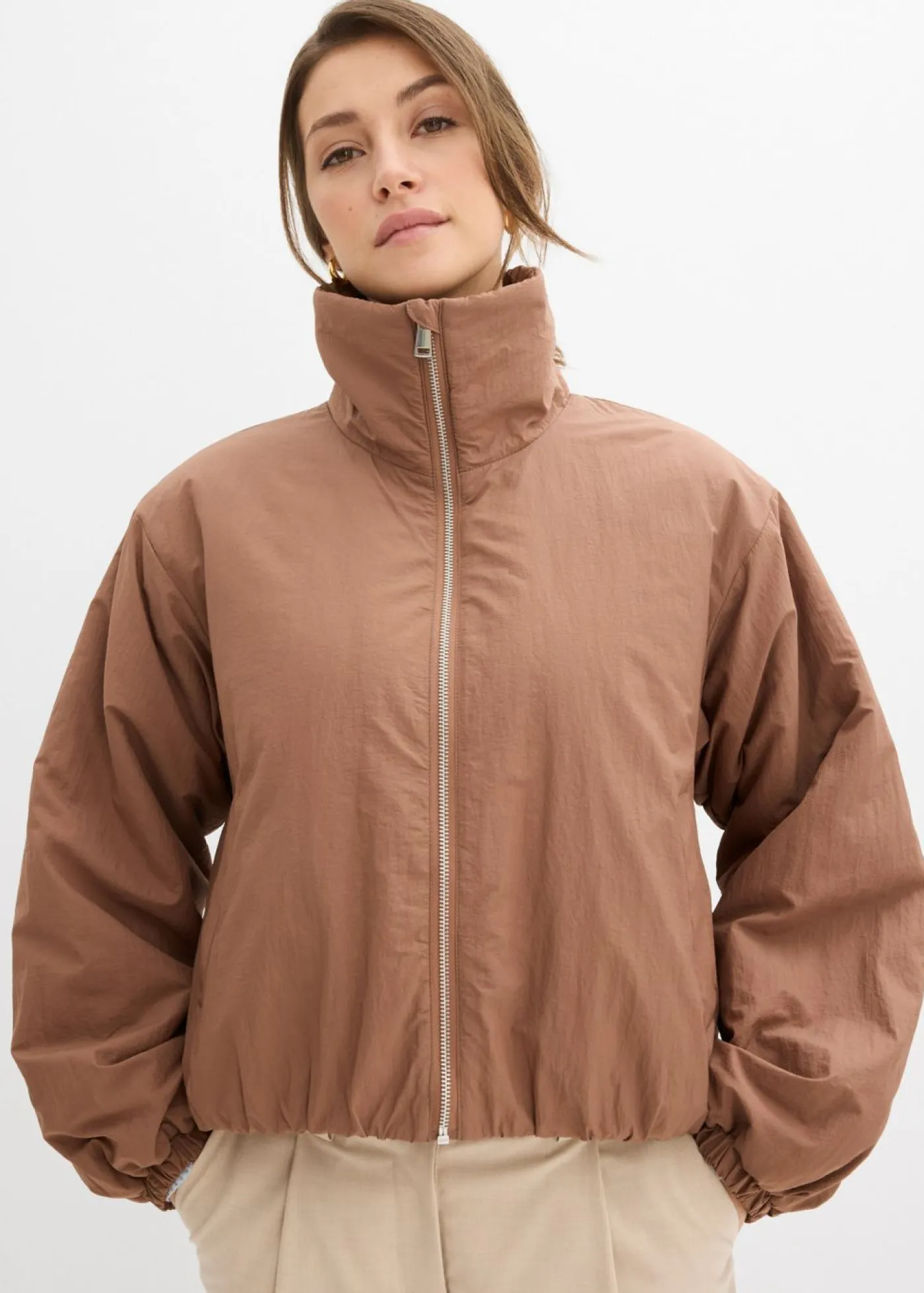 Clearance Cazadora repelente al agua con dobladillo abullonado Mujer Chaquetas Y Abrigos|Novedades