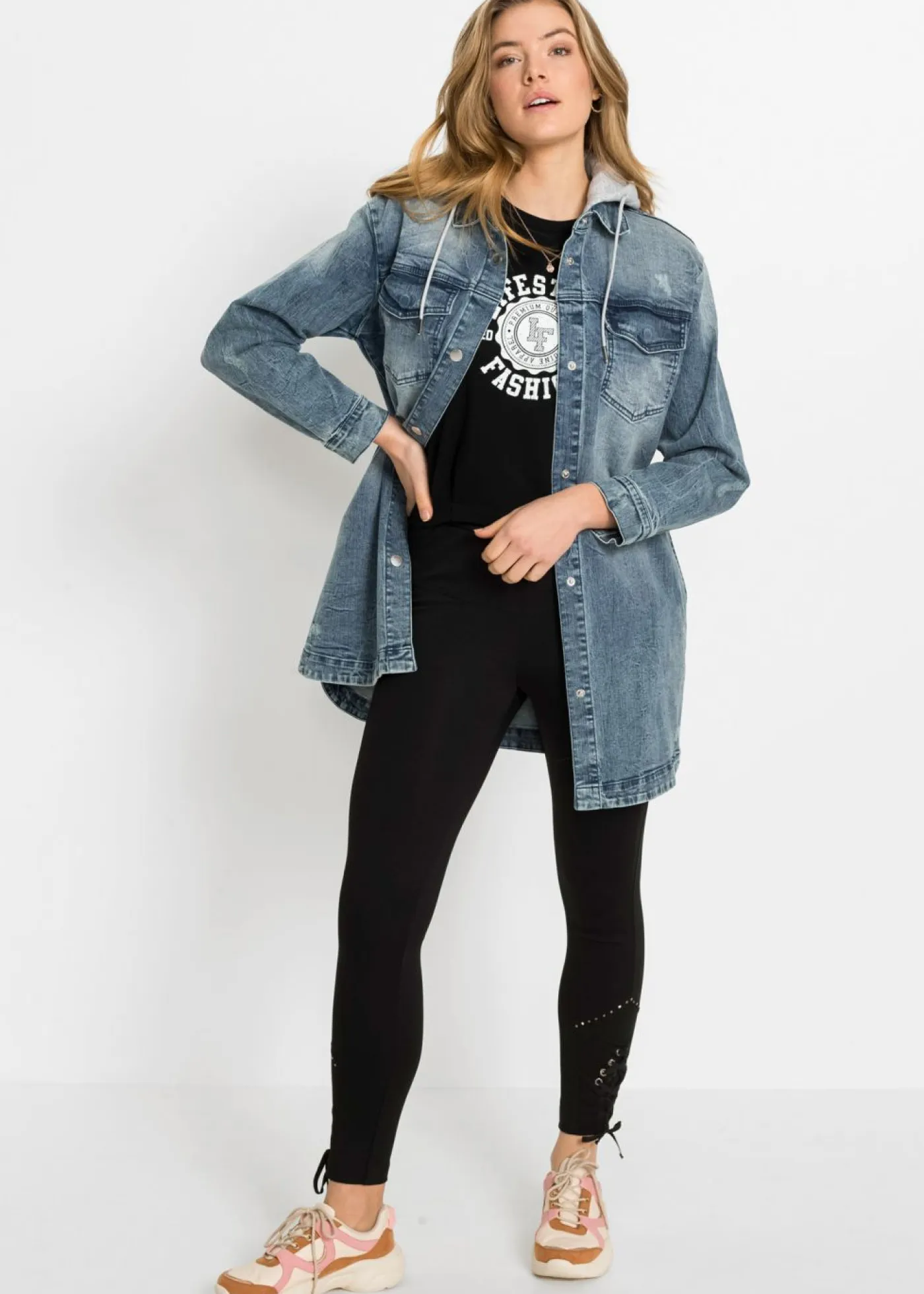 Clearance Cazadora vaquera con capucha Mujer Chaquetas Y Abrigos