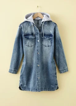 Clearance Cazadora vaquera con capucha Mujer Chaquetas Y Abrigos