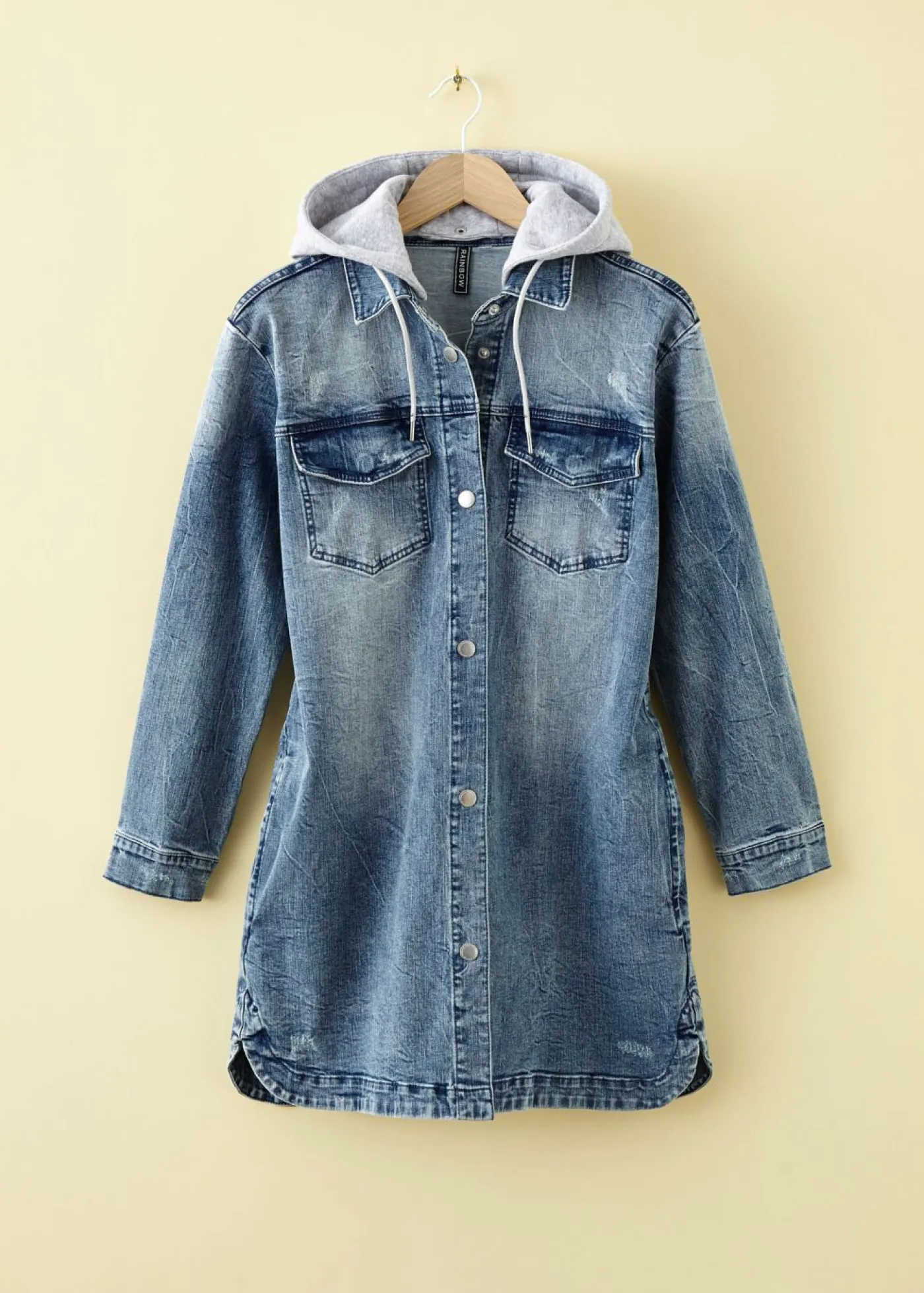 Clearance Cazadora vaquera con capucha Mujer Chaquetas Y Abrigos