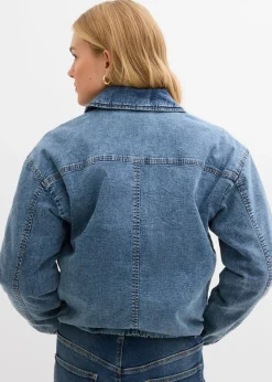 Discount Cazadora vaquera con forro cálido, cropped Mujer Chaquetas Y Abrigos
