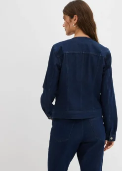Best Cazadora vaquera con piedras brillantes Mujer Chaquetas Y Abrigos