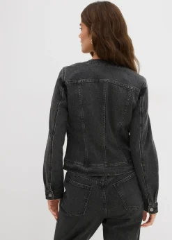 Best Cazadora vaquera con piedras brillantes Mujer Chaquetas Y Abrigos