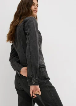 Best Cazadora vaquera con piedras brillantes Mujer Chaquetas Y Abrigos