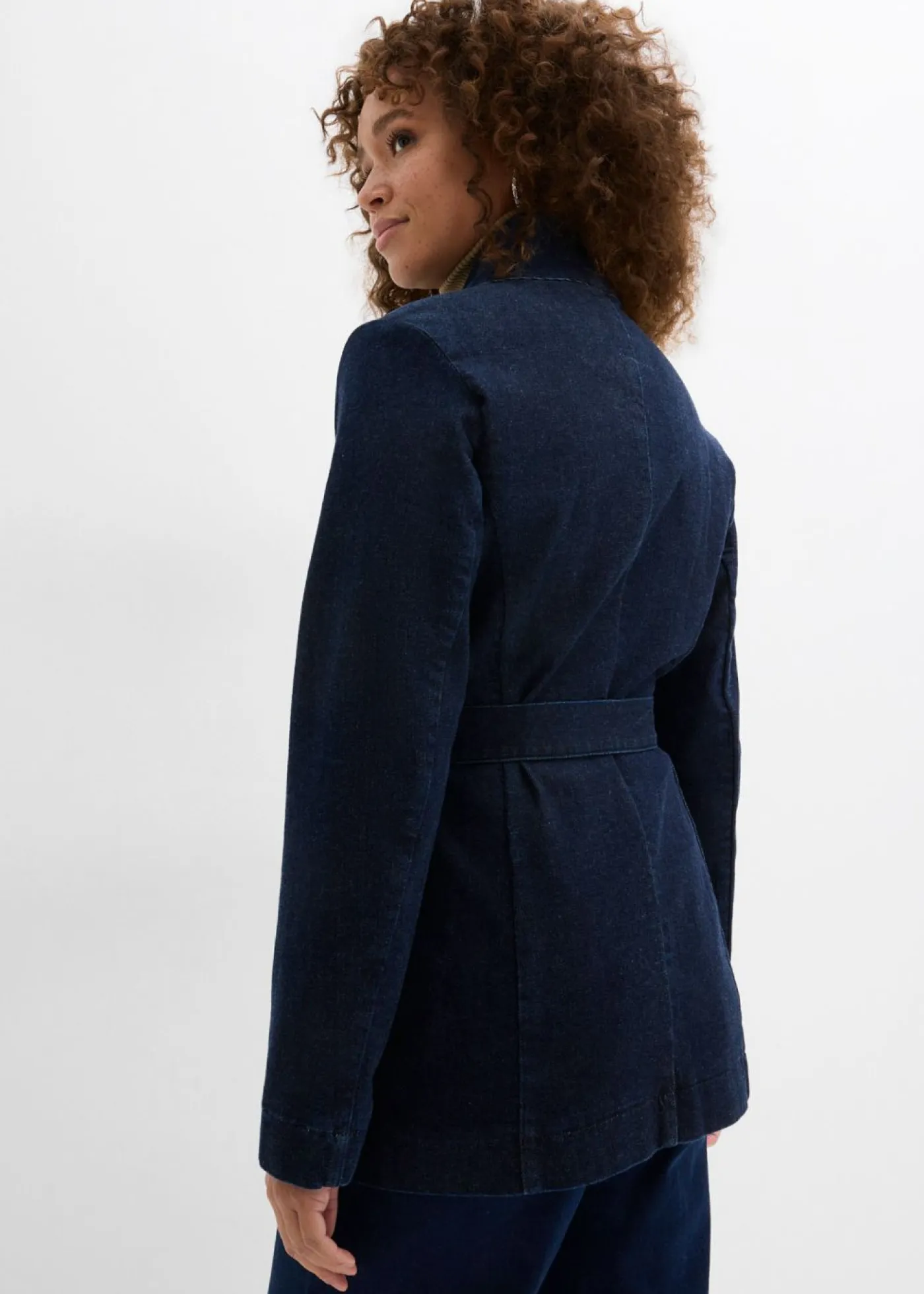 Best Cazadora vaquera de algodón con cinturón Mujer Chaquetas Y Abrigos