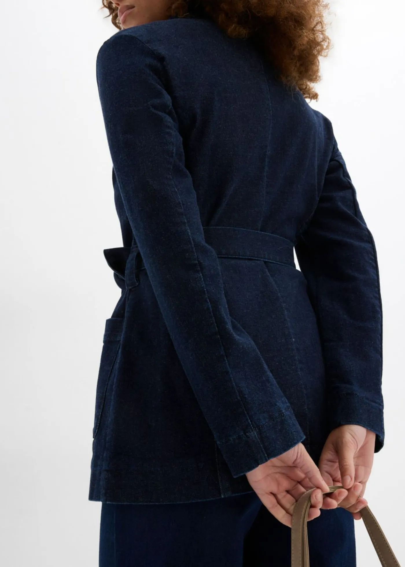 Best Cazadora vaquera de algodón con cinturón Mujer Chaquetas Y Abrigos