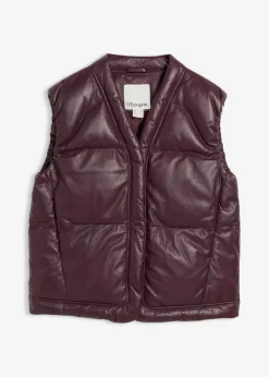 Discount Chaleco acolchado de napa de cordero Mujer Chaquetas Y Abrigos
