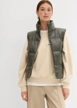 Clearance Chaleco acolchado de piel sintética Mujer Chaquetas Y Abrigos