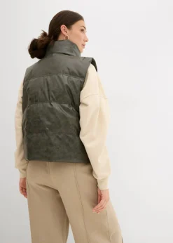 Clearance Chaleco acolchado de piel sintética Mujer Chaquetas Y Abrigos