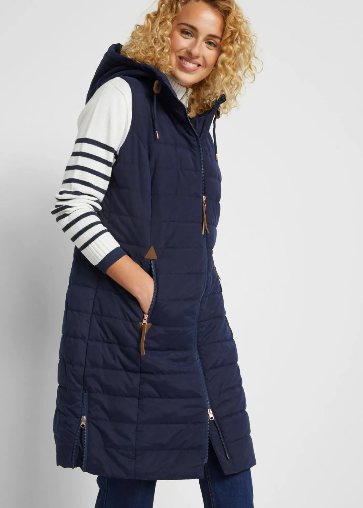 Hot Chaleco acolchado largo Mujer Chaquetas Y Abrigos