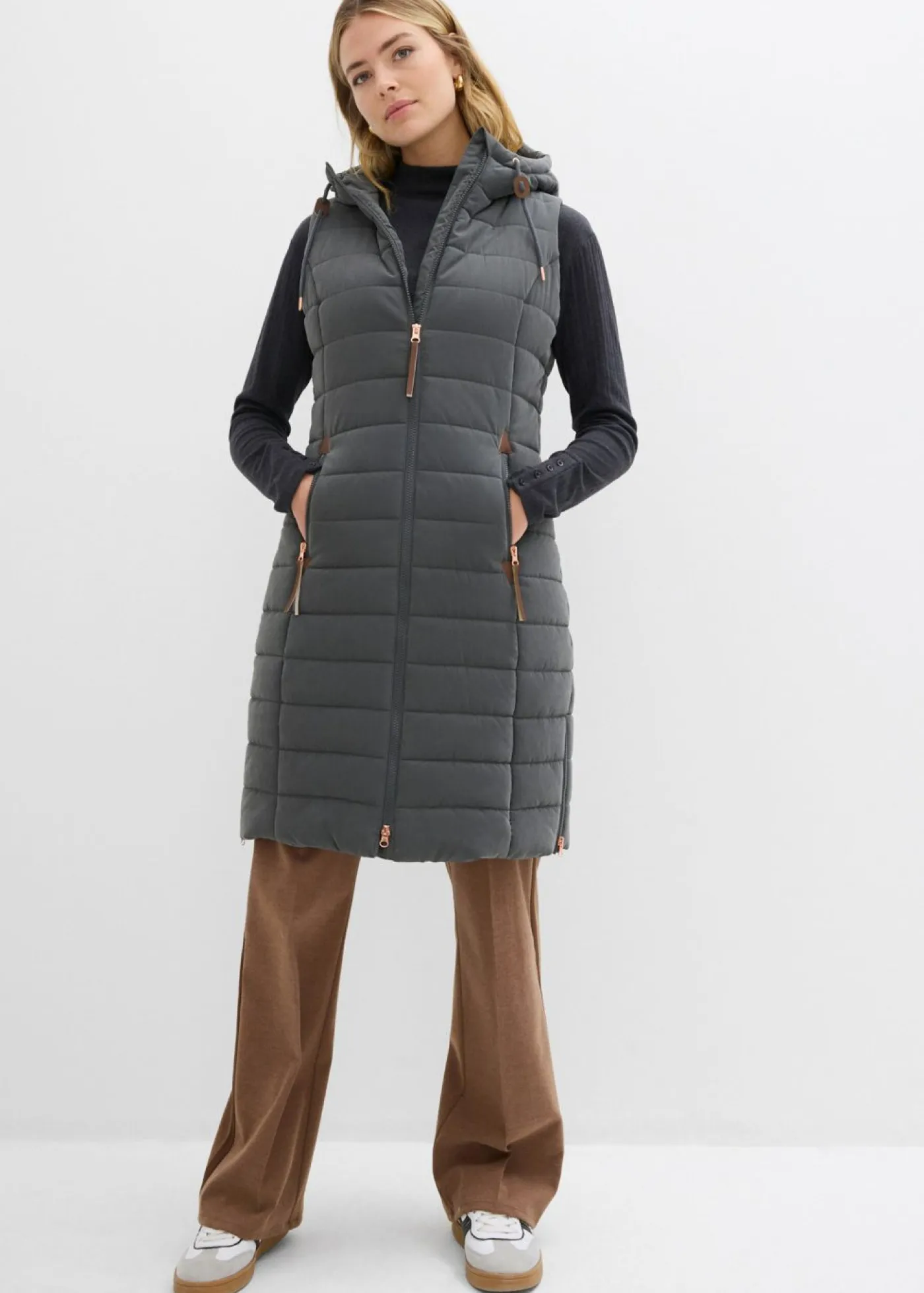 Discount Chaleco acolchado largo Mujer Chaquetas Y Abrigos