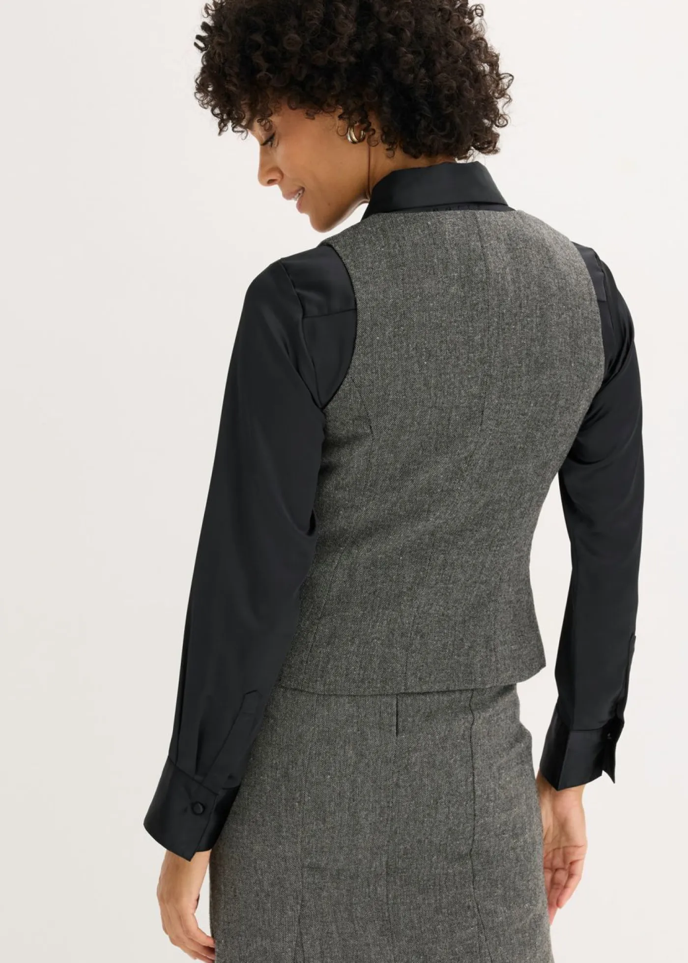 Hot Chaleco con aspecto tweed Mujer Chaquetas Y Abrigos