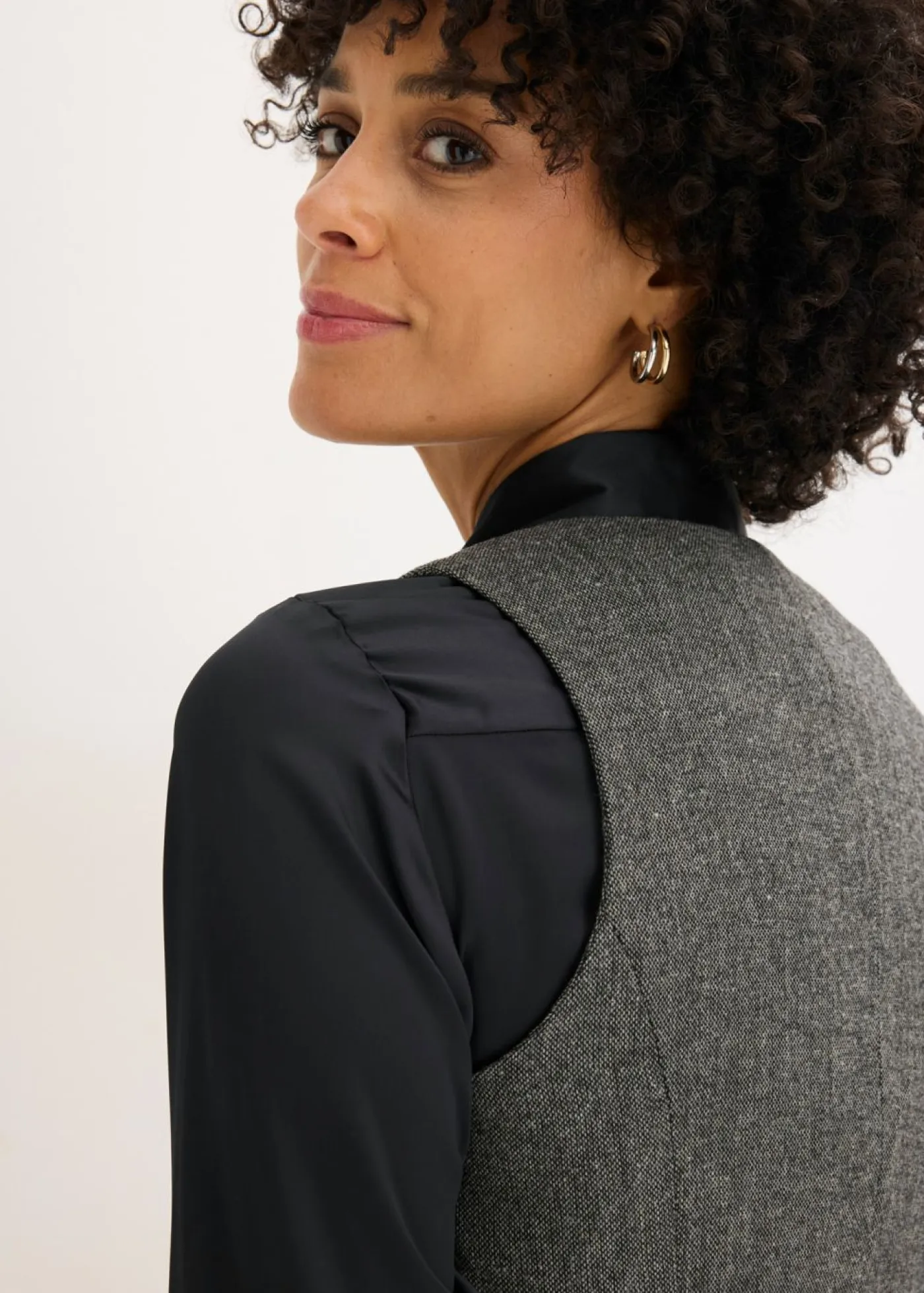 Hot Chaleco con aspecto tweed Mujer Chaquetas Y Abrigos