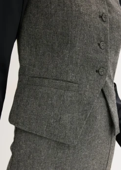 Hot Chaleco con aspecto tweed Mujer Chaquetas Y Abrigos