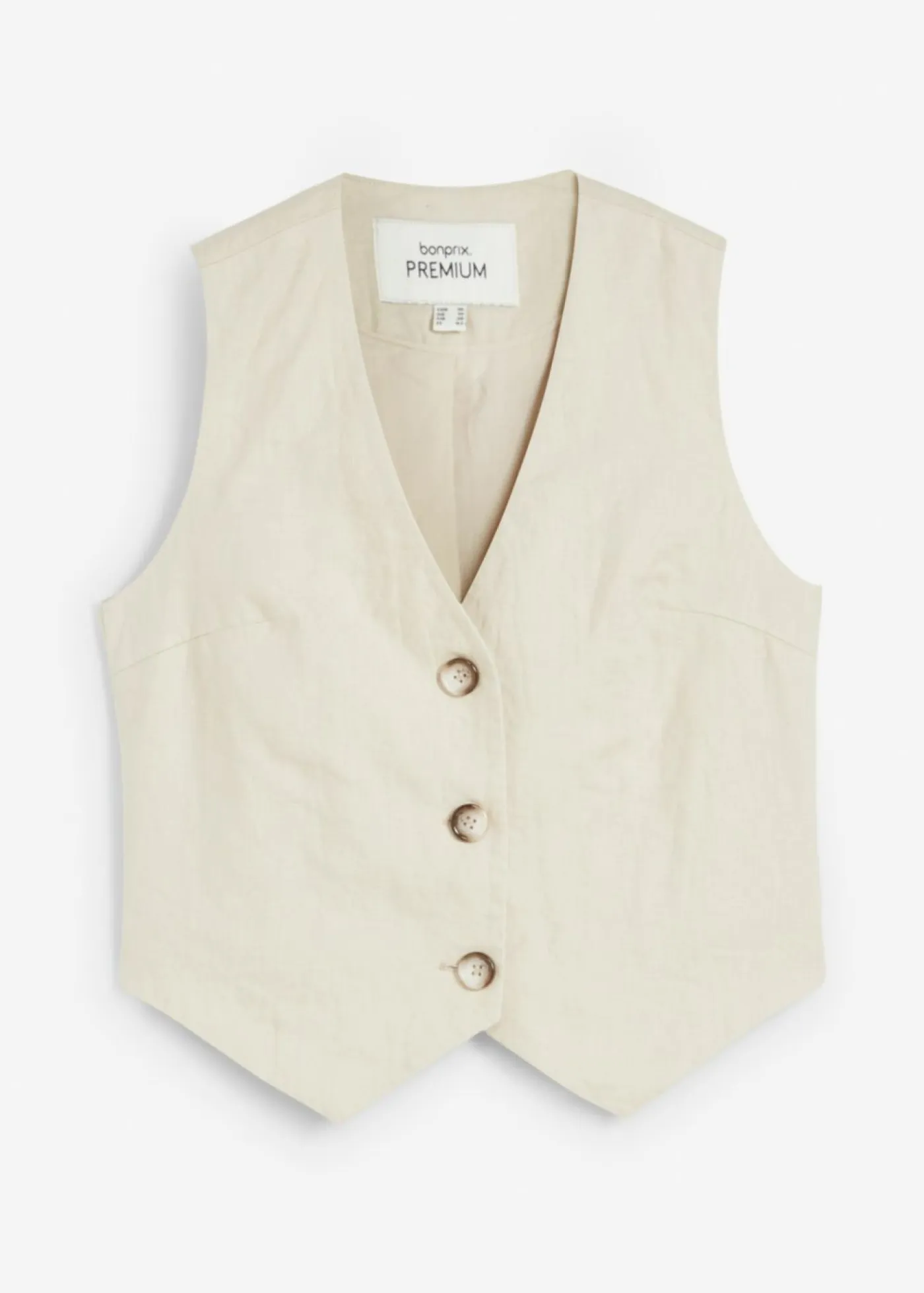 Online Chaleco de lino puro Mujer Premium|Chaquetas Y Abrigos