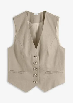 Best Chaleco de mezcla de viscosa fluida Mujer Chaquetas Y Abrigos|Novedades