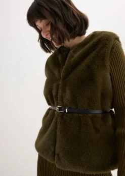 Outlet Chaleco de pelo sintético Mujer Chaquetas Y Abrigos