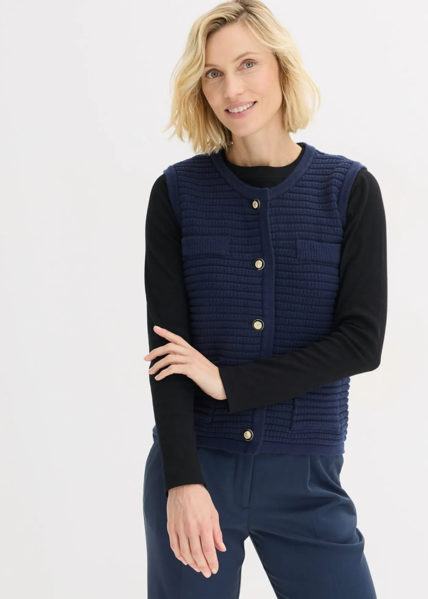 Best Chaleco de punto con contenido de viscosa Mujer Chaquetas Y Abrigos|Ropa De Punto