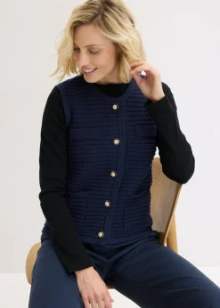 Best Chaleco de punto con contenido de viscosa Mujer Chaquetas Y Abrigos|Ropa De Punto