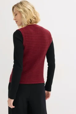 Outlet Chaleco de punto con contenido de viscosa Mujer Chaquetas Y Abrigos|Ropa De Punto