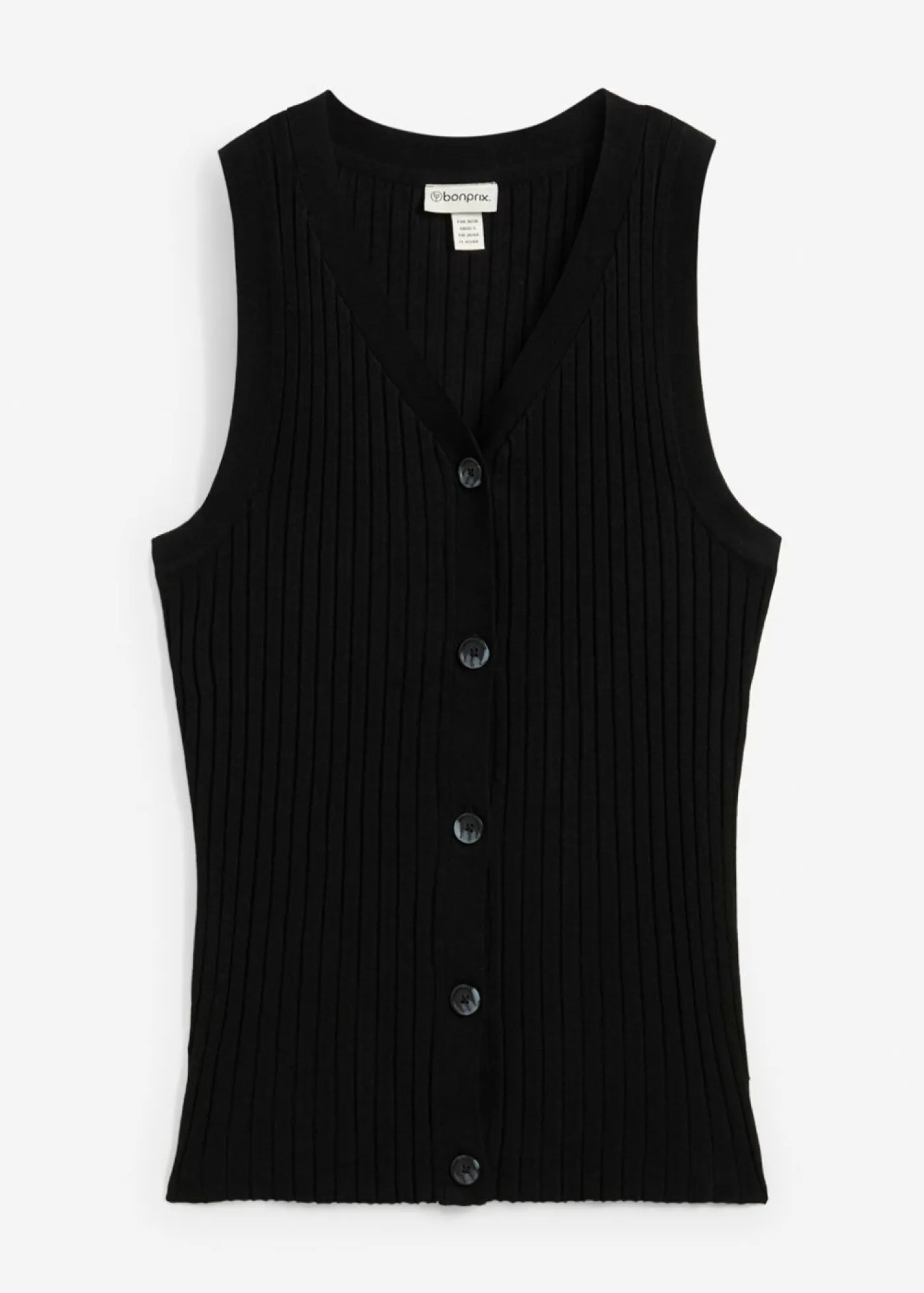 Clearance Chaleco de punto de canalé Mujer Chaquetas Y Abrigos|Novedades