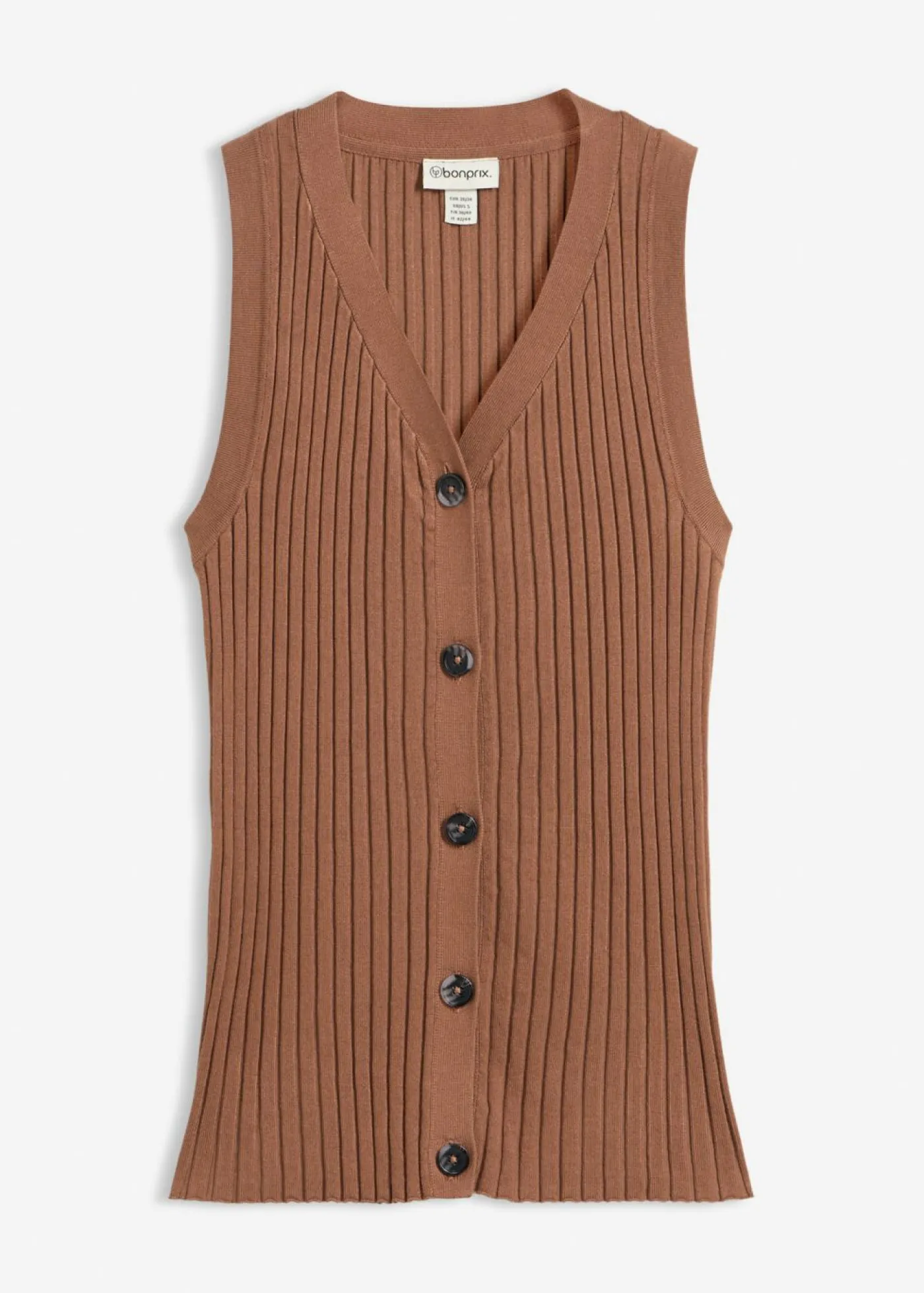 Discount Chaleco de punto de canalé Mujer Chaquetas Y Abrigos|Novedades