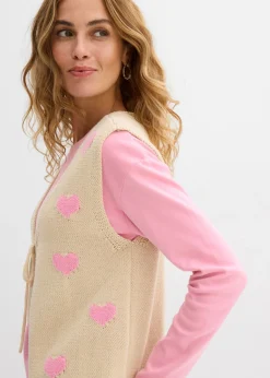Best Chaleco de punto de mezcla de algodón Mujer Chaquetas Y Abrigos|Ropa De Punto