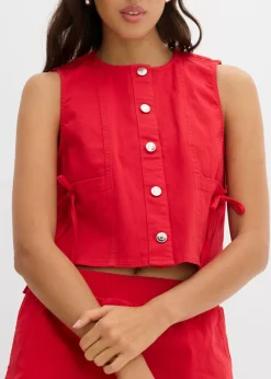 Best Chaleco de sarga de mezcla de algodón orgánico elástico Mujer Chaquetas Y Abrigos