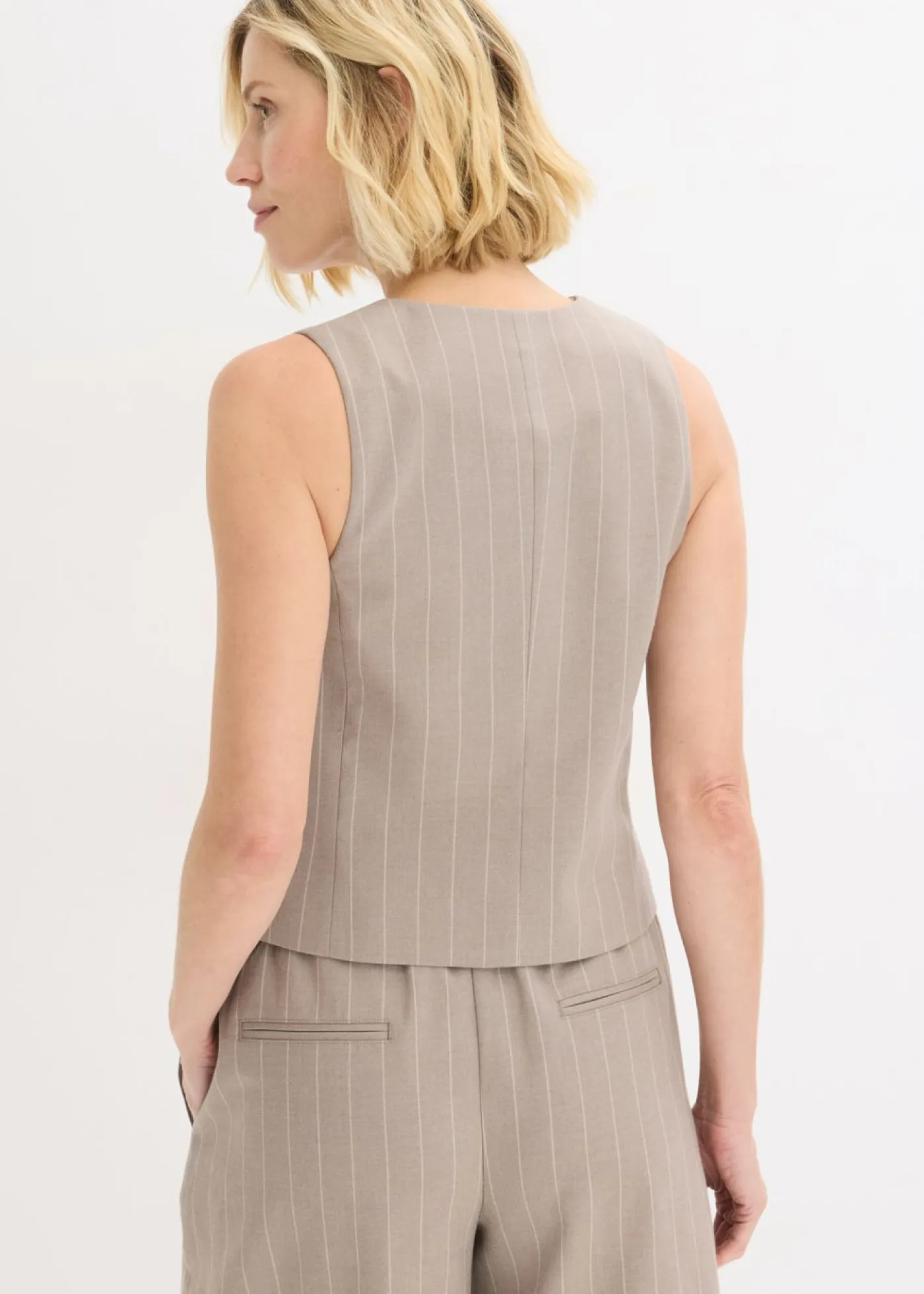 Outlet Chaleco de traje de raya diplomática Mujer Chaquetas Y Abrigos