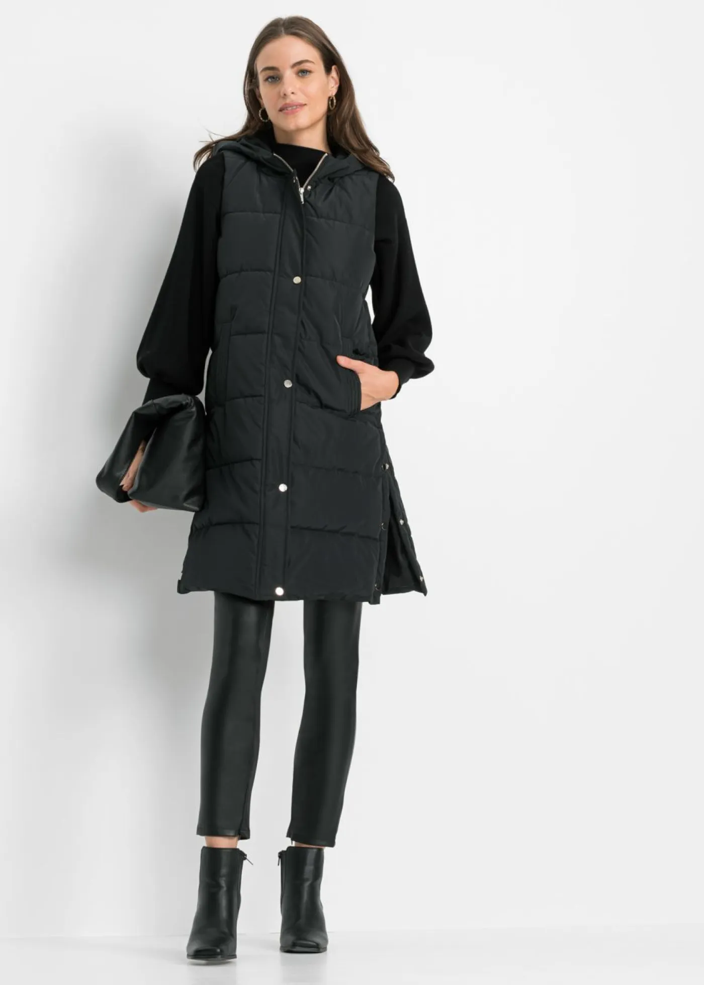 Outlet Chaleco guateado con capucha Mujer Chaquetas Y Abrigos