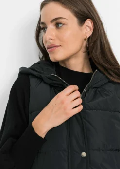Outlet Chaleco guateado con capucha Mujer Chaquetas Y Abrigos