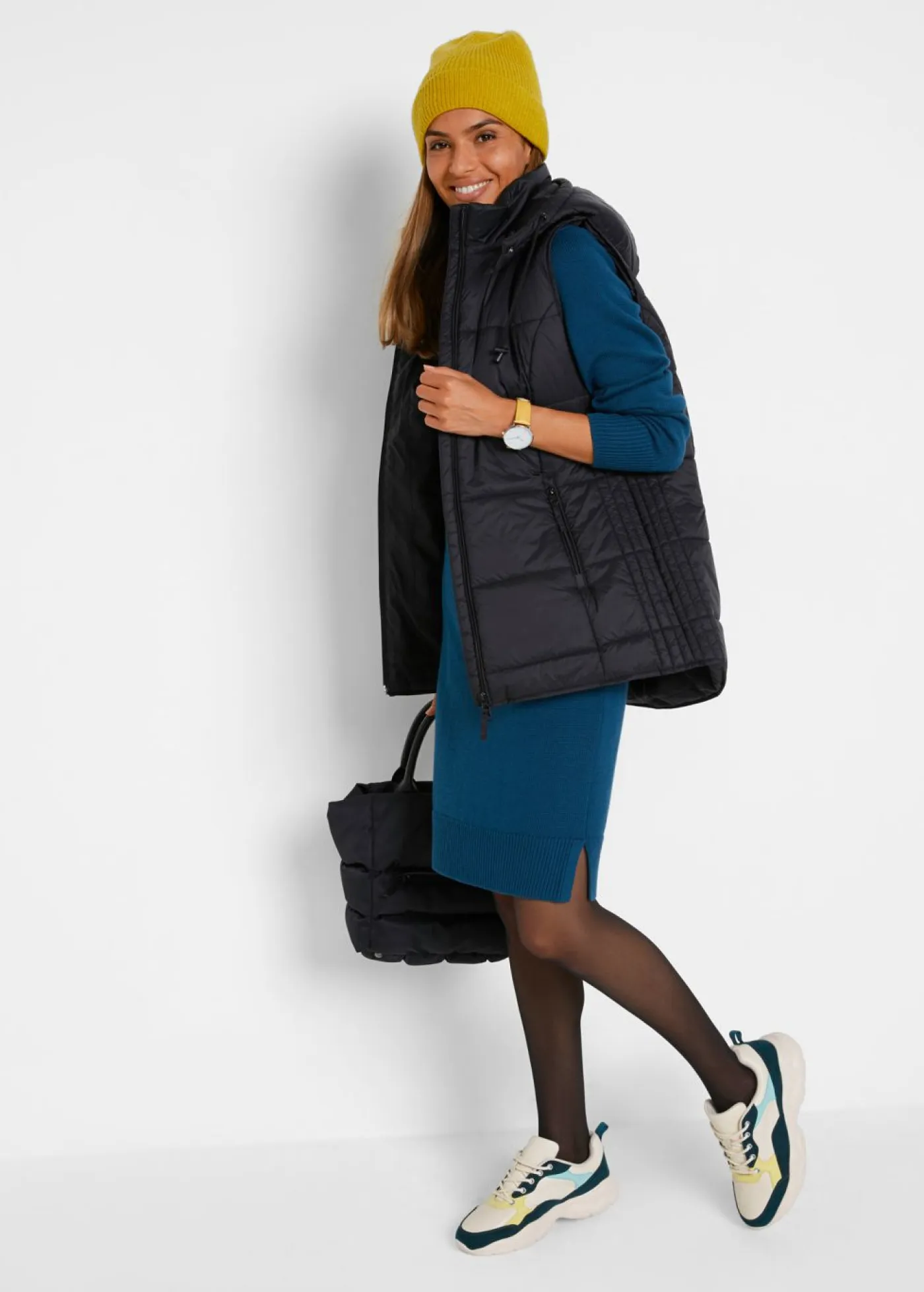 Sale Chaleco guateado con capucha desmontable Mujer Chaquetas Y Abrigos