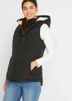 Chaleco guateado con forro polar Mujer Chaquetas Y Abrigos