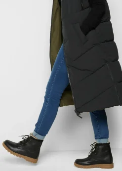 Chaleco guateado reversible de poliéster reciclado con capucha Mujer Chaquetas Y Abrigos