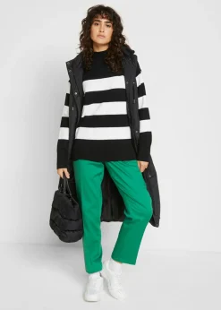 Outlet Chaleco largo acolchado con capucha y aberturas laterales Mujer Chaquetas Y Abrigos