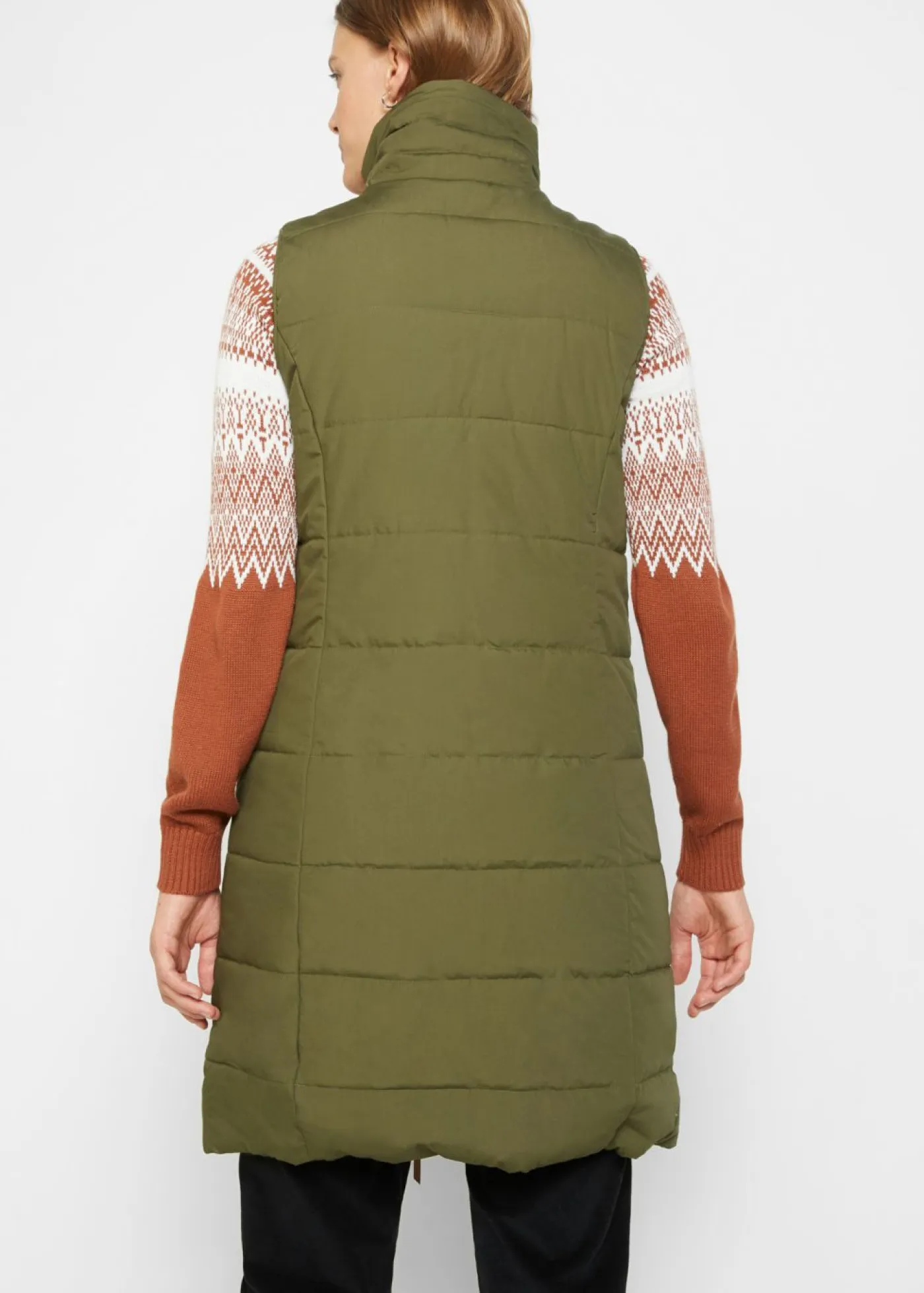 Online Chaleco largo con cuello alto Mujer Chaquetas Y Abrigos