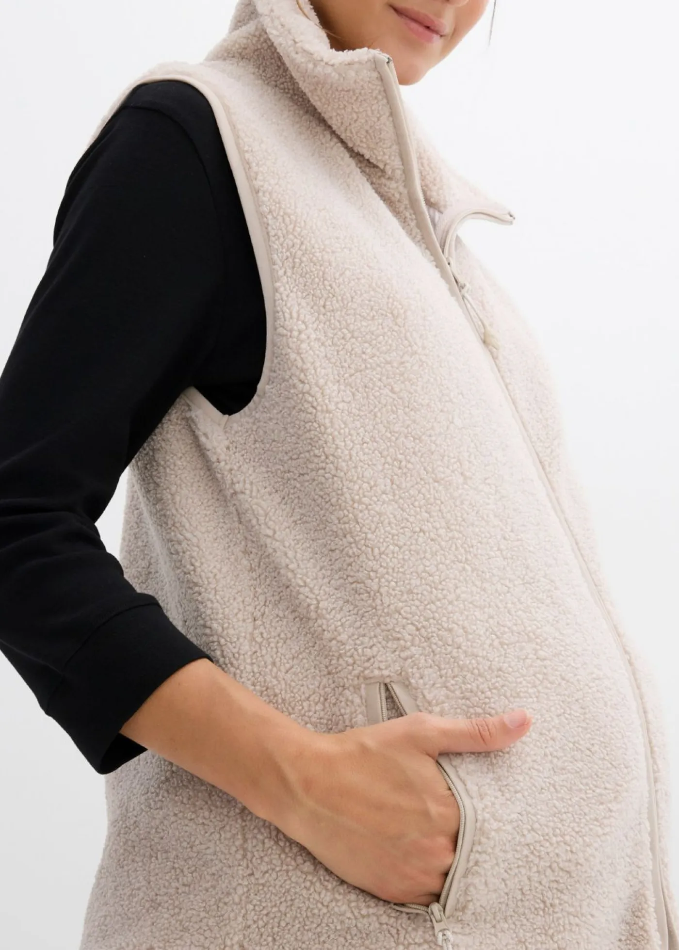 New Chaleco premamá/de porteo 3 en 1 de tejido polar Mujer Premamá