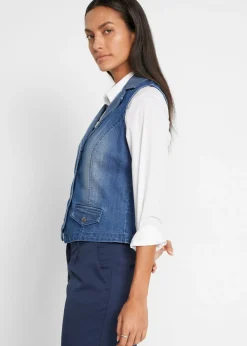 Online Chaleco vaquero elástico Mujer Chaquetas Y Abrigos