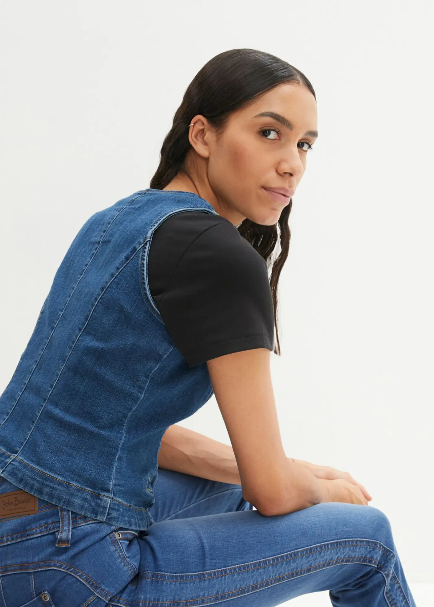New Chaleco vaquero elástico Mujer Chaquetas Y Abrigos