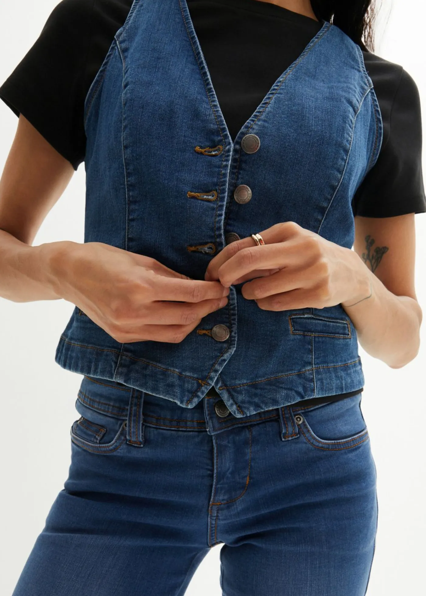 New Chaleco vaquero elástico Mujer Chaquetas Y Abrigos