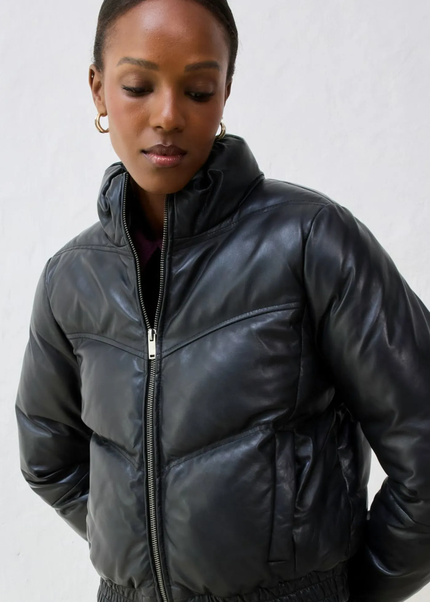 Clearance Chaqueta acolchada de napa de cordero Mujer Premium|Chaquetas Y Abrigos
