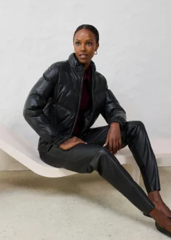 Clearance Chaqueta acolchada de napa de cordero Mujer Premium|Chaquetas Y Abrigos